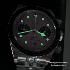 ZF DD7750 Tudor Black Bay Chrono 316L 41mm SS Bracelet Pink Dial - Image 9