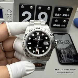 Explorer II 42mm 226570 904L SS QF 1:1 Best Edition Black Dial on Bracelet DD3285 - Image 5