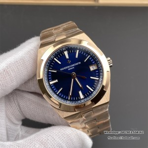 Overseas 4500V 41mm RG ZF Blue Dial RG Bracelet A5100 - Image 4