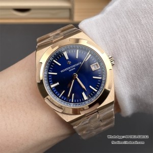 Overseas 4500V 41mm RG ZF Blue Dial RG Bracelet A5100 - Image 7