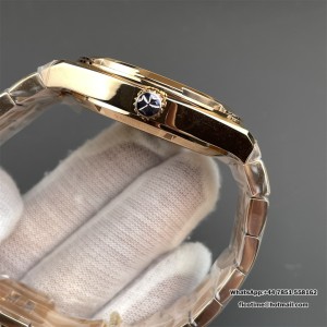 Overseas 4500V 41mm RG ZF Blue Dial RG Bracelet A5100 - Image 8