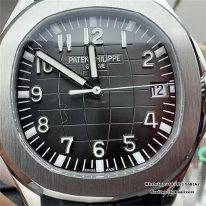 Aquanaut 5167 SS DDF 1:1 Black Dial on Black Rubber Strap DD330 Super Clone - Image 3