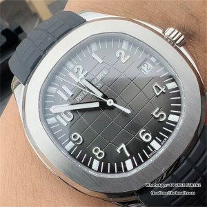 Aquanaut 5167 SS DDF 1:1 Black Dial on Black Rubber Strap DD330 Super Clone - Image 7