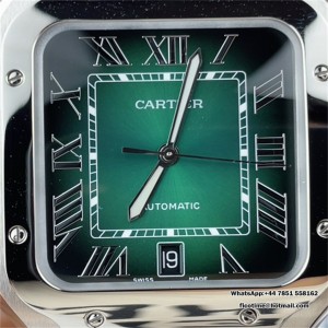 Santos de Cartier XL SS BVF 40MM Green Dial SS Bracelet MIYOTA 9039 - Image 4
