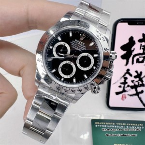 Daytona 116520 VSF 904L SS Case and Bracelet Black Dial DD4130 - Image 6