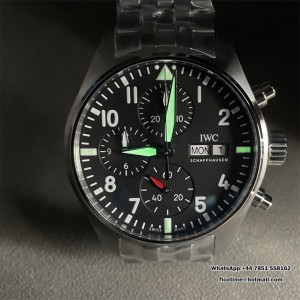 Pilot Chrono IW388113 APSF Black Dial on SS Bracelet SA69385 Super Clone - Image 9