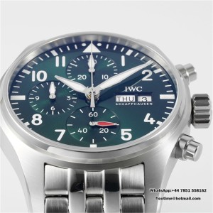 Pilot Chrono IW388113 APSF Green Dial on SS Bracelet SA69385 Super Clone - Image 4
