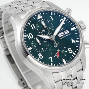 Pilot Chrono IW388113 APSF Green Dial on SS Bracelet SA69385 Super Clone - Image 7