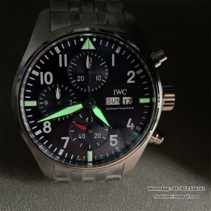 Pilot Chrono IW388113 APSF Blue Dial on SS Bracelet SA69385 Super Clone - Image 9