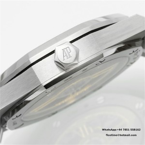 Royal Oak 41mm 15510 Frosted SS APSF 1:1 Best Edition Grey Textured Dial on SS Bracelet SA4302 Super Clone - Image 5