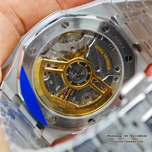 Royal Oak 41mm 15510 Frosted SS APSF 1:1 Best Edition Black Textured Dial on SS Bracelet SA4302 Super Clone - Image 4