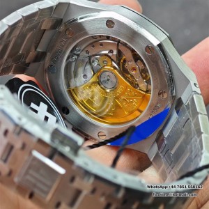 Royal Oak 37mm 15450 SS ZF 1:1 Best Edition Blue Textured Dial on SS Bracelet SA3120 Super Clone - Image 6