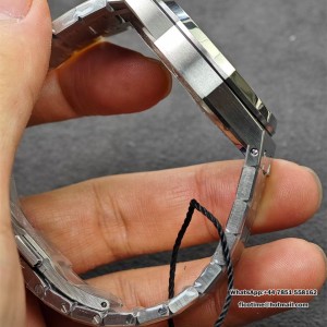 Royal Oak 37mm 15450 SS ZF 1:1 Best Edition Blue Textured Dial on SS Bracelet SA3120 Super Clone - Image 8