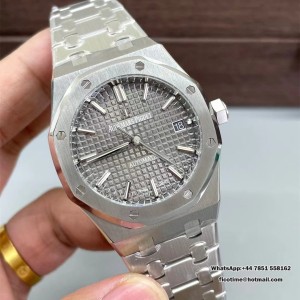 Royal Oak 37mm 15450 SS ZF 1:1 Best Edition Gray Textured Dial on SS Bracelet SA3120 Super Clone - Image 4