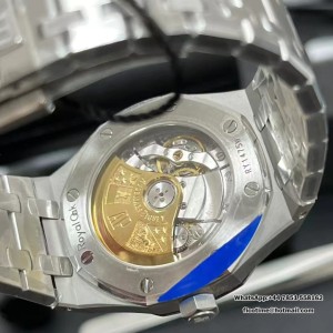 Royal Oak 37mm 15450 SS ZF 1:1 Best Edition White Textured Dial on SS Bracelet SA3120 Super Clone - Image 6