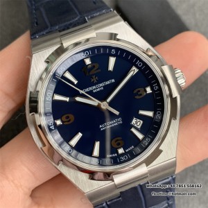 Overseas 47040 42mm SS Leather Blue Dial MKSF MY9019 - Image 3