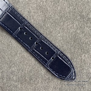 Overseas 47040 42mm SS Leather Blue Dial MKSF MY9019 - Image 4