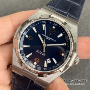 Overseas 47040 42mm SS Leather Blue Dial MKSF MY9019 - Image 8