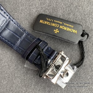 Overseas 47040 42mm SS Leather Blue Dial MKSF MY9019 - Image 9