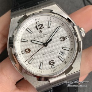 Overseas 47040 42mm SS Leather White Dial MKSF MY9019 - Image 5