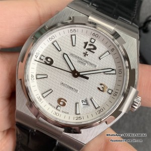 Overseas 47040 42mm SS Leather White Dial MKSF MY9019 - Image 7