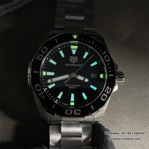 Aquaracer 41mm OF 1:1 Best Edition Black Dial on SS Bracelet Quart - Image 9