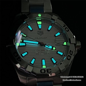 Aquaracer Calibre 5 43mm OF 1:1 Best Edition White Dial SS Bezel on SS Bracelet SW200 - Image 9