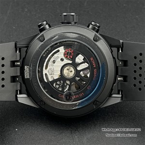 Calibre Heuer 01 Chrono 43mm SS XF 1:1 Best Edition Skeleton Dial Red Hand on SS Bracelet A1887 - Image 6