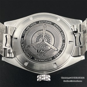 Autavia SS 42mm OF 1:1 Best Edition Blue Dial Blue Ceramic Bezel on SS Bracelet SW200 - Image 3