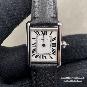 F1F Tank Must 29.5*22 White Dial Black Leather Strap Swiss Quartz - Image 1