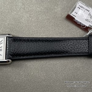 F1F Tank Must 33.7*25.5 White Dial Black Leather Strap Swiss Quartz - Image 2