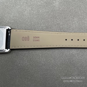 F1F Tank Must 33.7*25.5 White Dial Black Leather Strap Swiss Quartz - Image 4