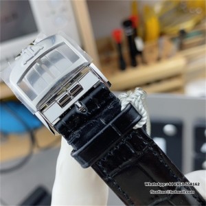 Master Ultra Thin Moon SS APSF 1:1 Best Edition Blue Dial on Black Leather Strap SA925 Super Clone - Image 3