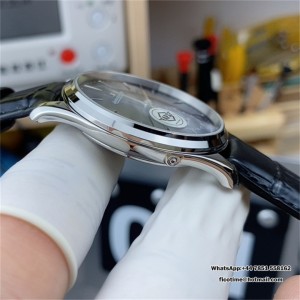 Master Ultra Thin Moon SS APSF 1:1 Best Edition Blue Dial on Black Leather Strap SA925 Super Clone - Image 6