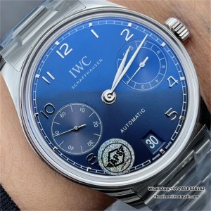 Portugieser IW501704 42mm SS APSF 1:1 Best Edition Blue Dial on SS Bracelet A52010 - Image 6