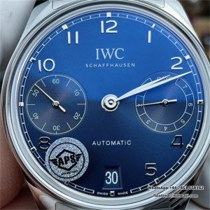 Portugieser IW501704 42mm SS APSF 1:1 Best Edition Blue Dial on SS Bracelet A52010 - Image 9