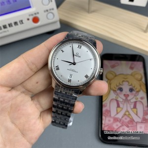 De Ville Prestige SS VSF 1:1 Best Edition White Dial on SS Bracelet A8800 - Image 4