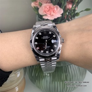 DateJust 41 126334 904L SS VSF 1:1 Best Edition Black Dial Diamond Marker On Jubilee Bracelet DD3235 - Image 9