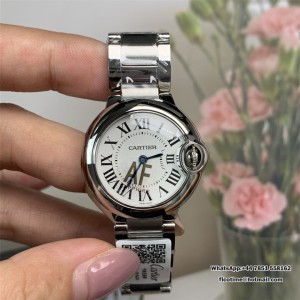 Ballon Bleu Ladies 28mm SS AF 1:1 Best Edition White Dial on SS Bracelet Ronda Quartz - Image 1