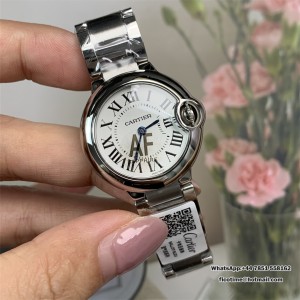 Ballon Bleu Ladies 28mm SS AF 1:1 Best Edition White Dial on SS Bracelet Ronda Quartz - Image 7