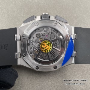 Royal Oak Offshore 26420 SS Ceramic Bezel APSF 1:1 Best Edition Black/Silver Dial on Black Rubber Strap SA4401 Super Clone - Image 8