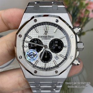Royal Oak Chrono 26331 SS APSF 1:1 Best Edition White/Black Dial on SS Bracelet A2385 - Image 7
