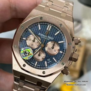 Royal Oak Chrono 26315 RG APSF 1:1 Best Edition Blue Dial on RG Bracelet A2385 - Image 6