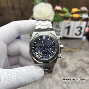 Royal Oak Chrono 26240 SS V2 APSF 1:1 Best Edition Blue Dial on SS Bracelet SA4401 Super Clone (Free Sprung) - Image 4