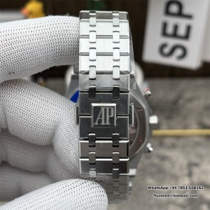 Royal Oak Chrono 26240 SS V2 APSF 1:1 Best Edition Blue Dial on SS Bracelet SA4401 Super Clone (Free Sprung) - Image 8