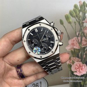 Royal Oak Chrono 26240 SS V2 APSF 1:1 Best Edition Black Dial on SS Bracelet SA4401 Super Clone (Free Sprung) - Image 5