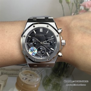 Royal Oak Chrono 26240 SS V2 APSF 1:1 Best Edition Black Dial on SS Bracelet SA4401 Super Clone (Free Sprung) - Image 9
