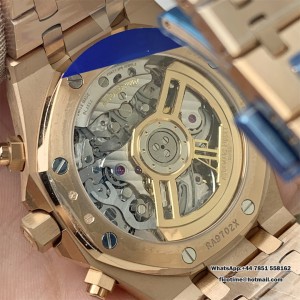 Royal Oak Chrono 26240OR RG V2 APSF 1:1 Best Edition Black Dial on RG Bracelet SA4401 Super Clone (Free Sprung) - Image 6