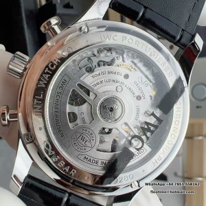 Portugieser Chrono IW371604 APSF 1:1 Best Edtion White/YG Dial on Black Leather Strap DD69355 Super Clone - Image 3