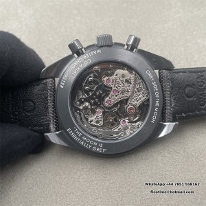 Speedmaster SMF 1:1 Best Edition Black Dial On Black Nylon Strap A3861 - Image 6